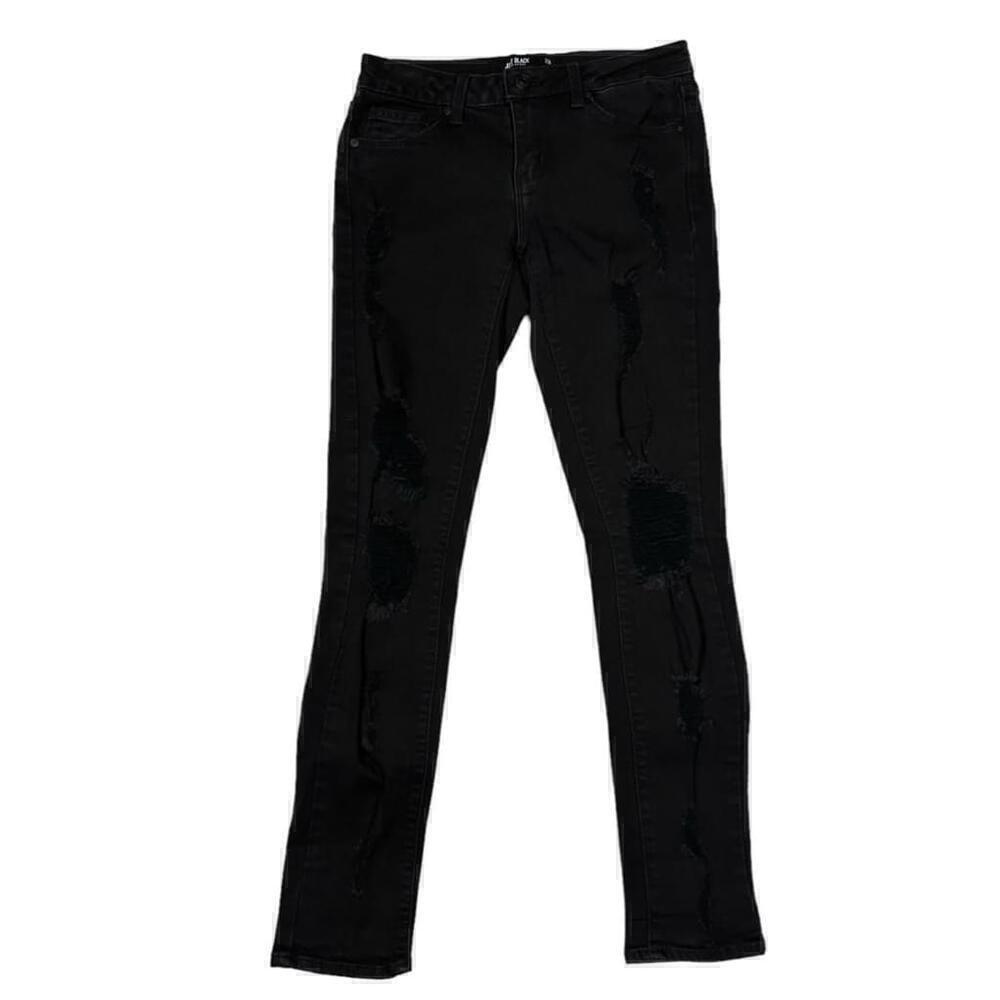 Just Black Denim Skinny Jeans Black Size 26